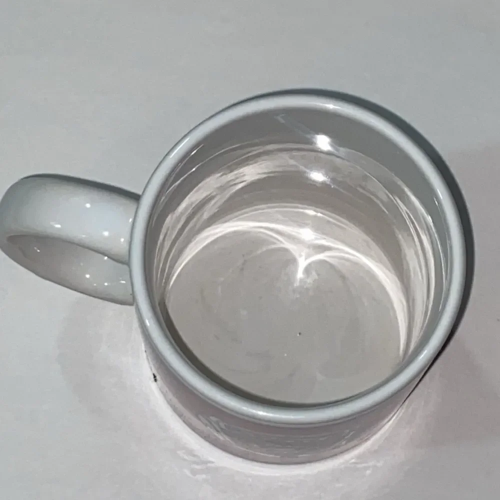 VTG, 60s 70s Ford Motor Company Coffee Mug Lightning Bolt Crest Red